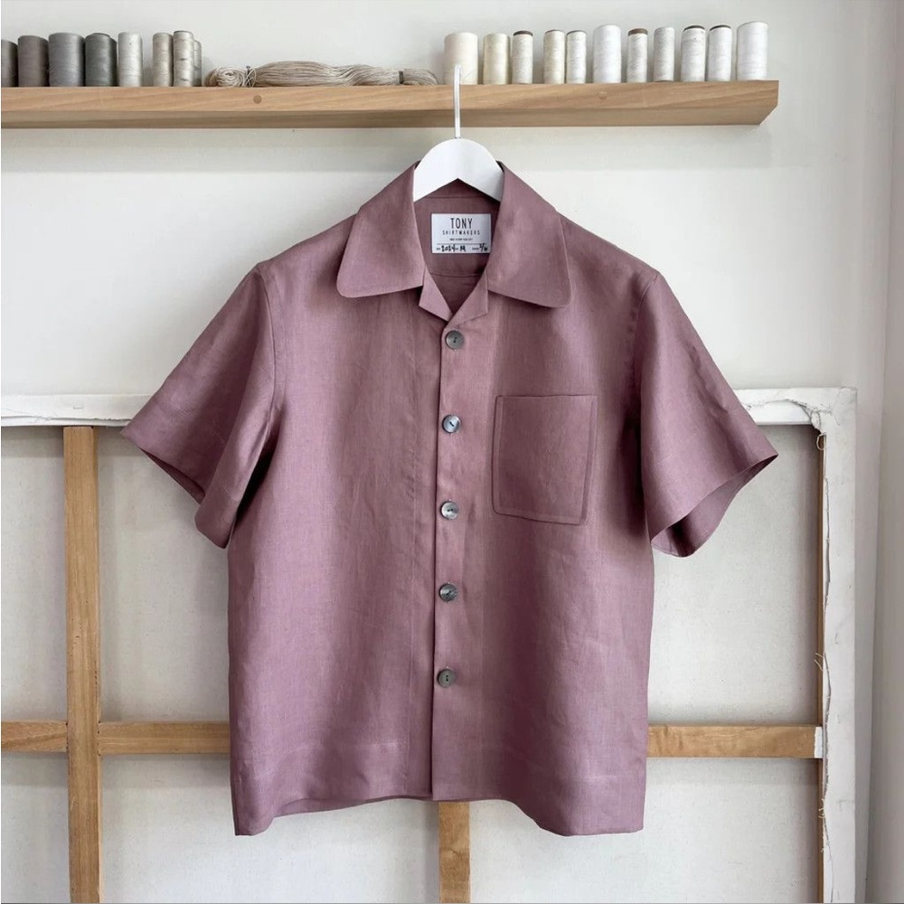 TONY SHIRTMAKERS handmade mauve shirt. Incredible quality. Rare piece.